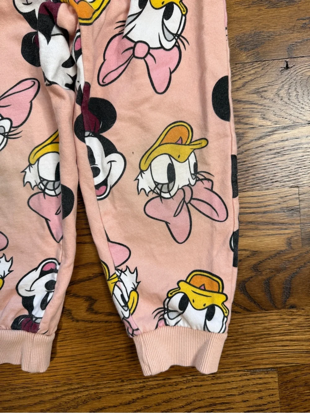 Disney Mickey & Friends Girls Pink Minnie & Daisy Print Jogger Sweatsuit Set 3T